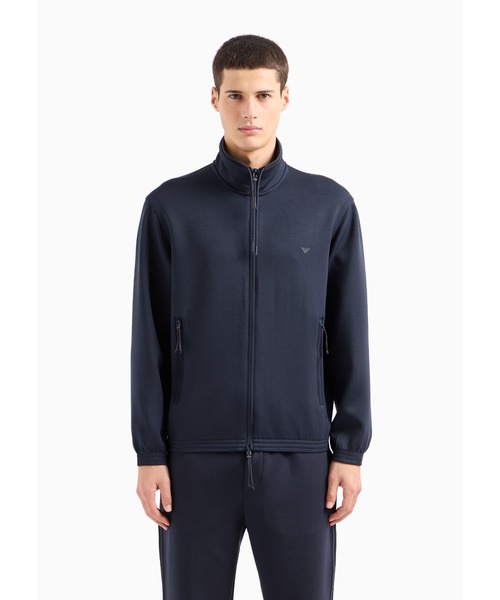 EMPORIO ARMANI（エンポリオアルマーニ）の「【エンポリオ アルマーニ】トラベル エッセンシャル フルジップスウェットシャツ ダブルジャージー（スウェット・メンズ・ネイビー/グレー・LARGE/MEDIUM/SMALL/XX-LARGE）」の2枚目の写真