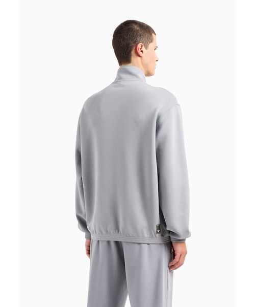EMPORIO ARMANI（エンポリオアルマーニ）の「【エンポリオ アルマーニ】トラベル エッセンシャル フルジップスウェットシャツ ダブルジャージー（スウェット・メンズ・ネイビー/グレー・LARGE/MEDIUM/SMALL/XX-LARGE）」の4枚目の写真
