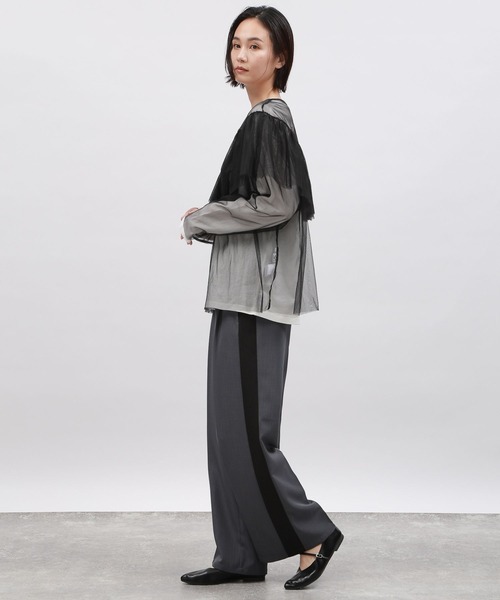 LAKOLE(ラコレ)の「サイドラインスラックス / 106460(その他パンツ・レディース・グレー/ブラック・MEDIUM/SMALL)」の15枚目の写真