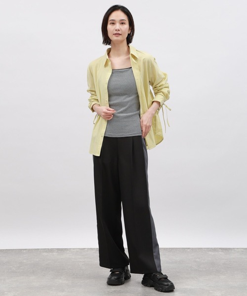LAKOLE(ラコレ)の「サイドラインスラックス / 106460(その他パンツ・レディース・グレー/ブラック・MEDIUM/SMALL)」の8枚目の写真