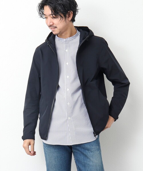 NOLLEY’S(ノーリーズ)の「撥水ストレッチフードブルゾン(ブルゾン・メンズ・ネイビー/オリーブ/ブルー・S/M/L)」の3枚目の写真