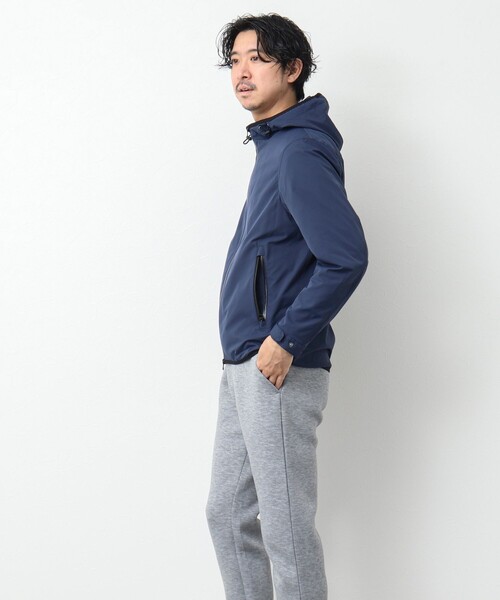 NOLLEY’S(ノーリーズ)の「撥水ストレッチフードブルゾン(ブルゾン・メンズ・ネイビー/オリーブ/ブルー・S/M/L)」の9枚目の写真