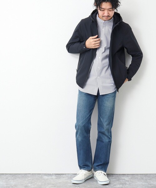 NOLLEY’S(ノーリーズ)の「撥水ストレッチフードブルゾン(ブルゾン・メンズ・ネイビー/オリーブ/ブルー・S/M/L)」の21枚目の写真