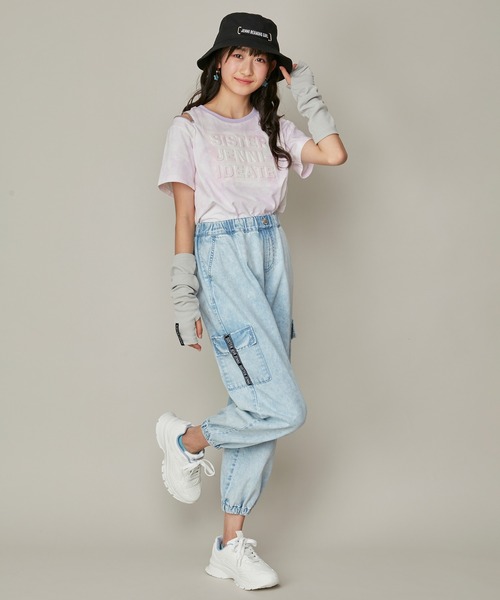 JENNI(ジェニィ)の「ロゴベルトバケットハット(ハット・キッズ・アイボリー/ブラック・54cm/56cm)」の4枚目の写真