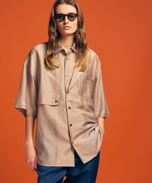 《UNISEX》Prime-Over Layering Short Sleeve Shirt/プライムオーバーレイヤリングショートスリーブシャツ【MAISON SPECIAL/メゾンスペシャル】