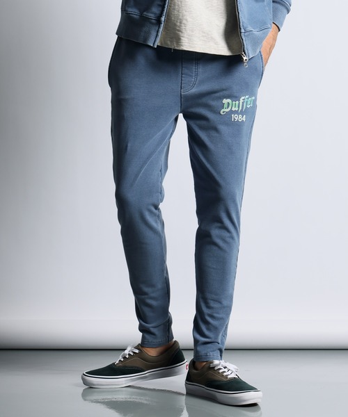 [INDIGO LABEL] SET UP SMART PANTS：インディゴポンチ素材 セットアップ スキニーパンツ