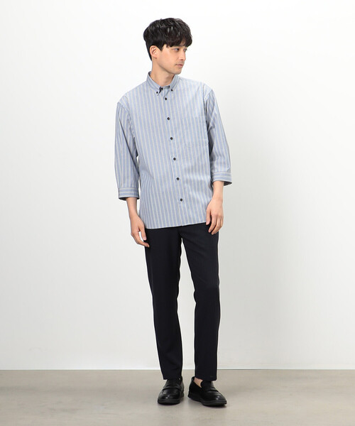 COMME　CA COMMUNE（コムサコミューン）の「カラミ風メッシュ セットアップパンツ（スラックス・メンズ・ブラック/ネイビー・SMALL/LARGE/MEDIUM）」の7枚目の写真