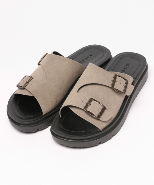 LEPSIM(レプシィム)の「フェイクスウェードスライドサンダル 996282(サンダル・レディース・グレイッシュベージュ/ブラック・LARGE/MEDIUM)」の9枚目の写真