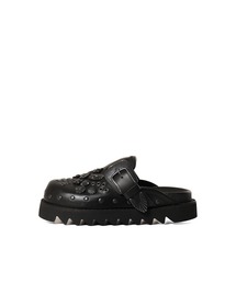 TOGA | AJ1058 - BLACK LEATHER GUNMETAL BUCKLE(その他シューズ)