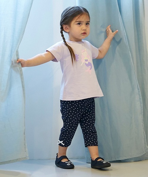 petit main(プティマイン)の「【プティプラ】GIRLS7分丈レギンス(レギンス/スパッツ・キッズ・ブラック/ネイビー/ラベンダー/オフホワイト/ライトグリーン/サックスブルー/マルチ/ブルー・100cm/80cm/90cm/120cm/130cm/110cm)」の4枚目の写真