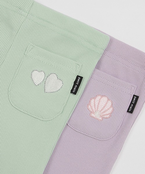 petit main(プティマイン)の「【プティプラ】GIRLS7分丈レギンス(レギンス/スパッツ・キッズ・ブラック/ネイビー/ラベンダー/オフホワイト/ライトグリーン/サックスブルー/マルチ/ブルー・100cm/80cm/90cm/120cm/130cm/110cm)」の11枚目の写真