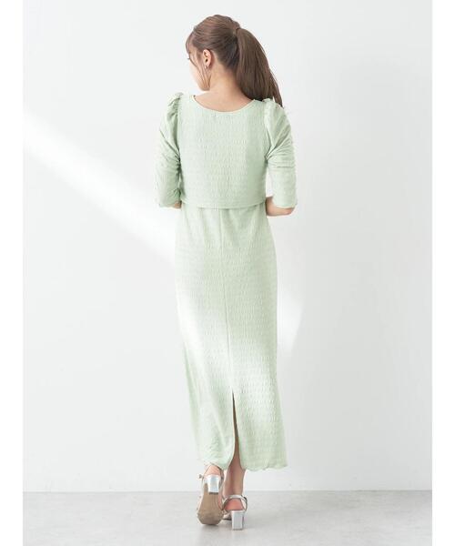 earth music&ecology（アースミュージックアンドエコロジー）の「やわらかカットソーレイヤード見えワンピース（ワンピース・レディース・ミント/ピンク/ブラック/アイボリー/ブルー・FREE）」の22枚目の写真