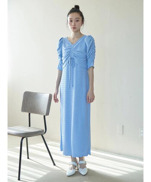 earth music&ecology（アースミュージックアンドエコロジー）の「やわらかカットソーレイヤード見えワンピース（ワンピース・レディース・ミント/ピンク/ブラック/アイボリー/ブルー・FREE）」の21枚目の写真