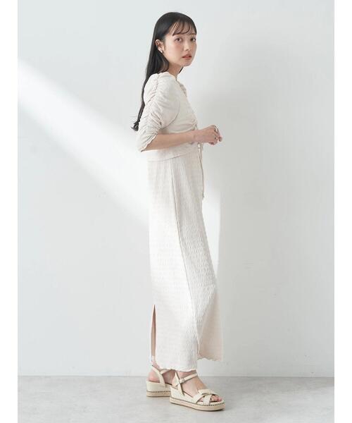 earth music&ecology（アースミュージックアンドエコロジー）の「やわらかカットソーレイヤード見えワンピース（ワンピース・レディース・ミント/ピンク/ブラック/アイボリー/ブルー・FREE）」の14枚目の写真