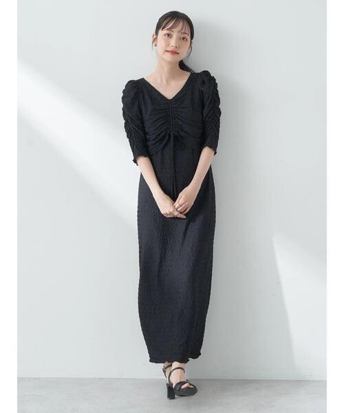 earth music&ecology（アースミュージックアンドエコロジー）の「やわらかカットソーレイヤード見えワンピース（ワンピース・レディース・ミント/ピンク/ブラック/アイボリー/ブルー・FREE）」の13枚目の写真