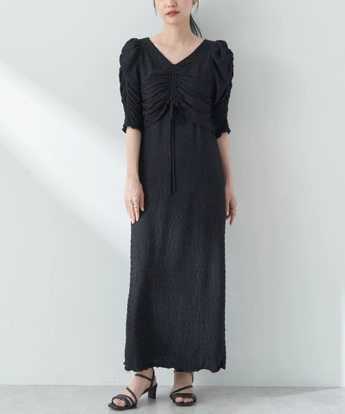 earth music&ecology（アースミュージックアンドエコロジー）の「やわらかカットソーレイヤード見えワンピース（ワンピース・レディース・ミント/ピンク/ブラック/アイボリー/ブルー・FREE）」の3枚目の写真