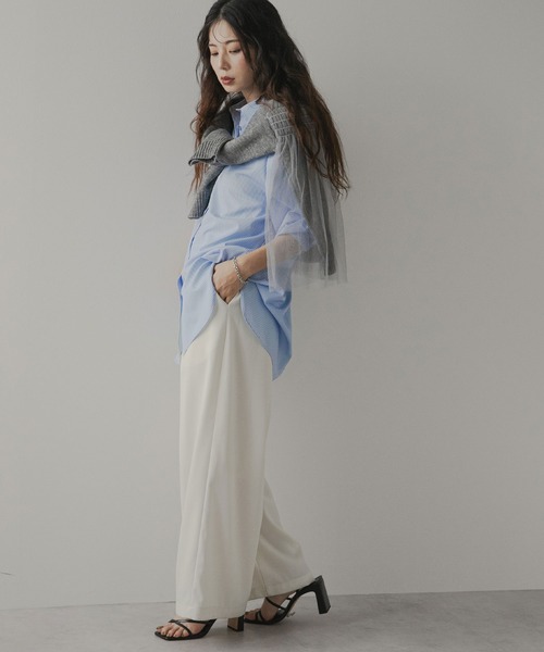 ラッシュガードオーバーサイズシャツ【UVケア】【水陸両用/ラッシュ