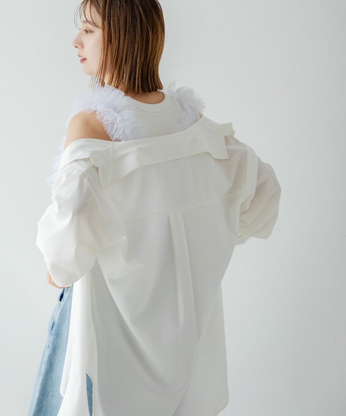 ラッシュガードオーバーサイズシャツ【UVケア】【水陸両用/ラッシュ