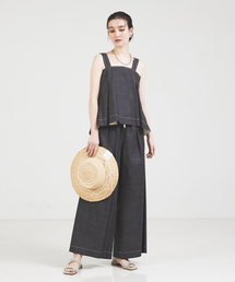 【セットップ対応】リヨセルデニムベアトップ