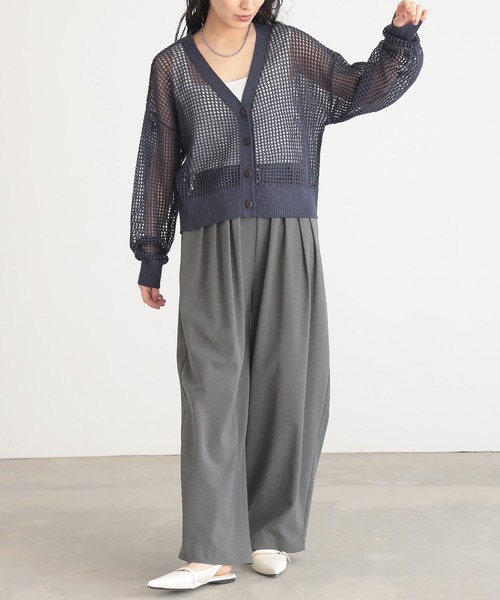 little suzie メッシュ　ニットボレロ　新品未使用 little suzie メッシュ ニットボレロ 新品未使用 トップス