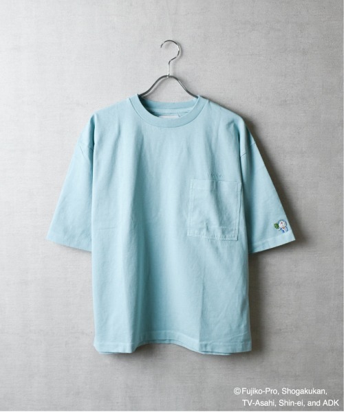 【TETERA×ドラえもん】OVER DYE T-SH-L-LGRAY / ドラえもん刺繍 オーバーダイ加工 ショートスリーブ Tシャツ tete22-003（Tシャツ/カットソー）｜TETERA（テテラ）
