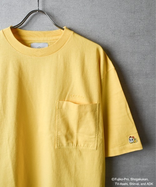 TETERA×ドラえもん】OVER DYE T-SH-L-LGRAY / ドラえもん刺繍
