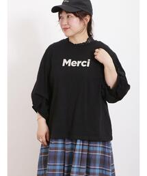 Samansa Mos2 | 袖タックTシャツ(Tシャツ/カットソー)