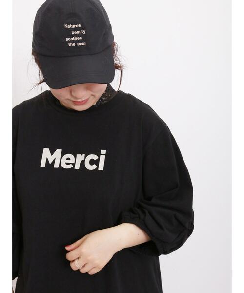 Samansa Mos2（サマンサ モスモス）の「袖タックTシャツ（Tシャツ/カットソー・レディース・グリーン/ベージュ/オフホワイト/ブラック・F）」の10枚目の写真