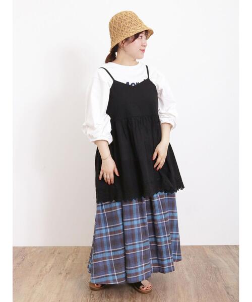 Samansa Mos2（サマンサ モスモス）の「袖タックTシャツ（Tシャツ/カットソー・レディース・グリーン/ベージュ/オフホワイト/ブラック・F）」の13枚目の写真