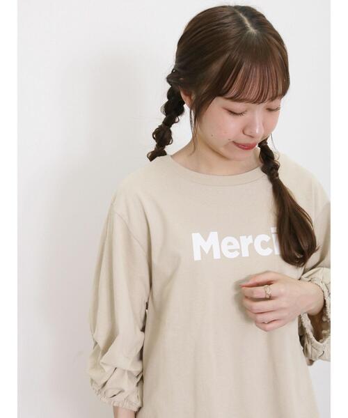 Samansa Mos2（サマンサ モスモス）の「袖タックTシャツ（Tシャツ/カットソー・レディース・グリーン/ベージュ/オフホワイト/ブラック・F）」の22枚目の写真