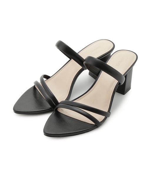 SNIDEL（スナイデル）の「バリエミュール（サンダル・レディース・クリア/ライトベージュ/ブラック・LARGE/MEDIUM/SMALL）」の2枚目の写真