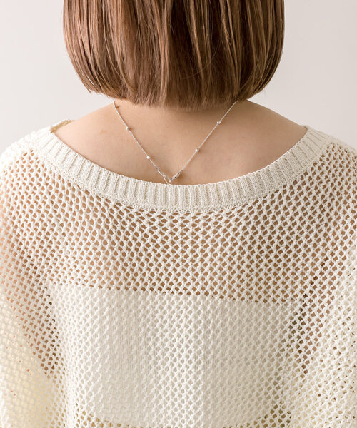 mline（エムライン）の「【3色展開】[mline]メッシュニット（ニット/セーター・レディース・オフホワイト/イエロー/ピンク・FREE）」の14枚目の写真