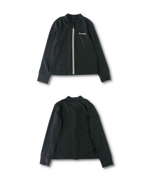BRANSHES(ブランシェス)の「【水着/SWIM】長袖ラッシュガード(ラッシュガード・キッズ・ブラック/ライトグリーン・150/120/130/110/100/140)」の3枚目の写真