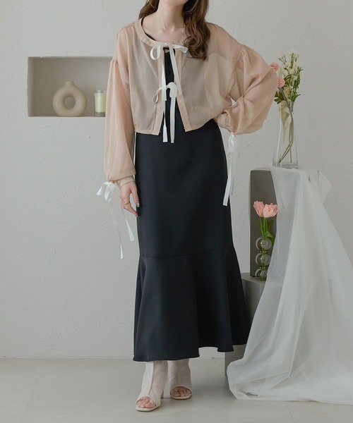 Ambre Neige(アンブルネージュ)の「ribbon sheer glitter blouse / リボンシアーラメブラウス(Tシャツ/カットソー・レディース・ライトグレー/ベージュ/アイボリー・FREE)」の20枚目の写真