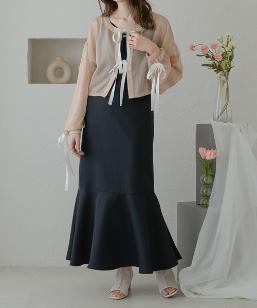 Ambre Neige(アンブルネージュ)の「ribbon sheer glitter blouse / リボンシアーラメブラウス(Tシャツ/カットソー・レディース・ライトグレー/ベージュ/アイボリー・FREE)」の21枚目の写真