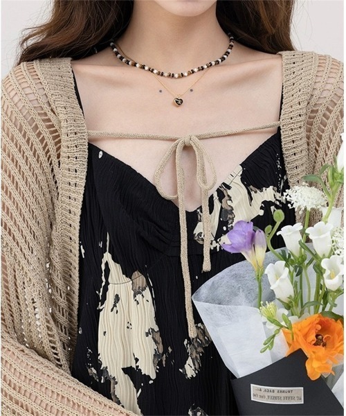 おしゃれスタ（オシャレスタ）の「カジュアルシアーニットカーディガン（カーディガン/ボレロ・レディース・ベージュ/ホワイト/ブラック・FREE）」の20枚目の写真