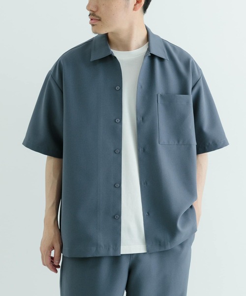 ITEMS URBANRESEARCH（アイテムズ アーバンリサーチ）の「『セットアップ対応』吸水速乾 ストレッチトロ 半袖シャツ（シャツ/ブラウス・メンズ・ライトベージュ/ブラック/ブルー・LARGE/MEDIUM）」の15枚目の写真