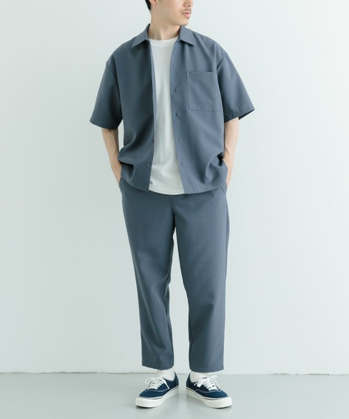 ITEMS URBANRESEARCH（アイテムズ アーバンリサーチ）の「『セットアップ対応』吸水速乾 ストレッチトロ 半袖シャツ（シャツ/ブラウス・メンズ・ライトベージュ/ブラック/ブルー・LARGE/MEDIUM）」の17枚目の写真