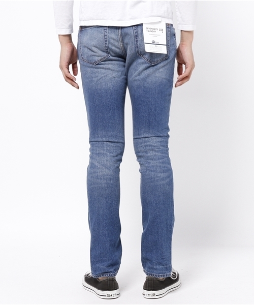 SEVENDAYS=SUNDAY(セブンデイズサンデイ)の「CONE DENIM スリムパンツ(その他パンツ・メンズ・インディゴブルー/ライトインディゴブルー・SMALL/MEDIUM/LARGE)」の4枚目の写真