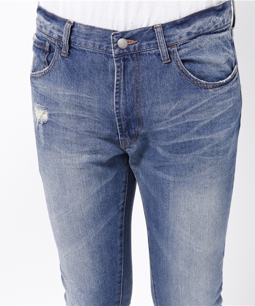 SEVENDAYS=SUNDAY(セブンデイズサンデイ)の「CONE DENIM スリムパンツ(その他パンツ・メンズ・インディゴブルー/ライトインディゴブルー・SMALL/MEDIUM/LARGE)」の5枚目の写真