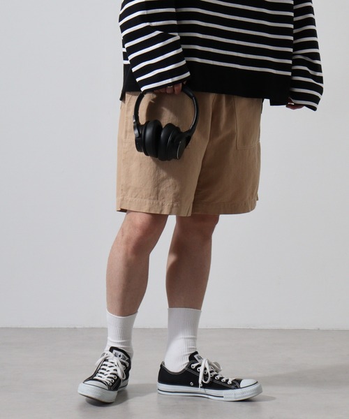 MONT KEMMEL(モンケメル)の「MONT KEMMEL COTTON LINEN TWILL EASY SHRORTS(その他パンツ・メンズ・ベージュ/ネイビー・38/40)」の5枚目の写真