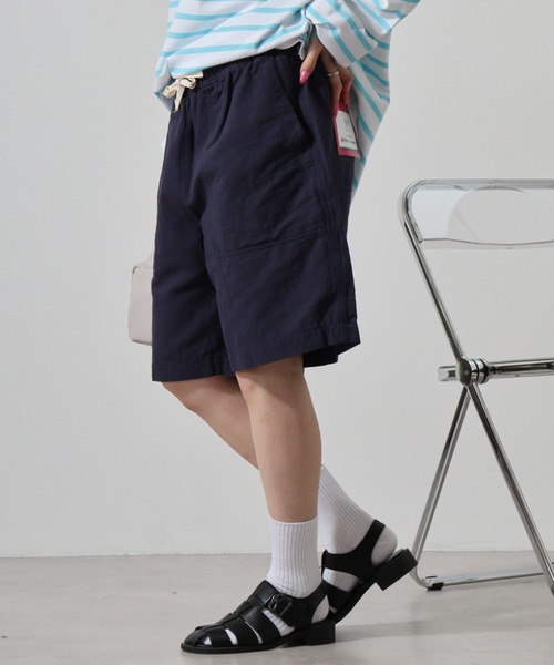 MONT KEMMEL(モンケメル)の「MONT KEMMEL COTTON LINEN TWILL EASY SHRORTS(その他パンツ・メンズ・ベージュ/ネイビー・38/40)」の19枚目の写真