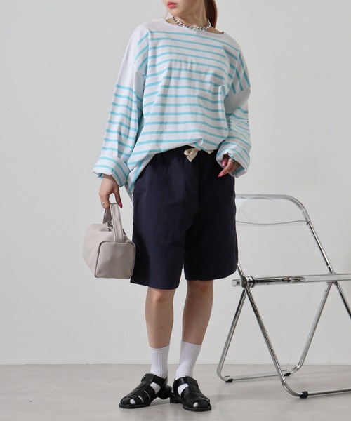 MONT KEMMEL(モンケメル)の「MONT KEMMEL COTTON LINEN TWILL EASY SHRORTS(その他パンツ・メンズ・ベージュ/ネイビー・38/40)」の21枚目の写真