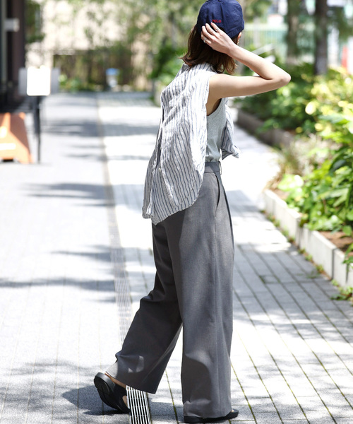 JOURNAL STANDARD relume(ジャーナルスタンダード レリューム)の「ウォッシャブル2WAYストレッチタックパンツ(スラックス・レディース・ブラックミックス/チャコールグレー・36/38)」の18枚目の写真