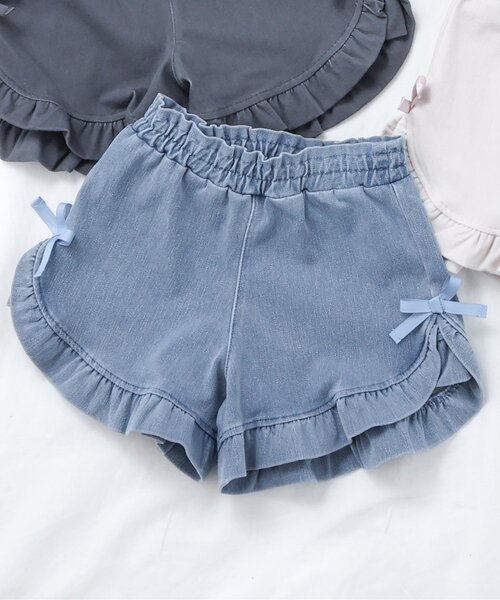apres les cours(アプレレクール)の「【WEB限定・接触冷感】もっとひんやりフリルカットパンツ(その他パンツ・キッズ・ブルー/ピンク/サックスブルー/アイボリー/チャコール・100/140/130/120/110/90/80)」の3枚目の写真
