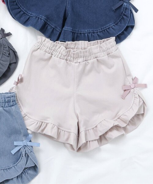 apres les cours(アプレレクール)の「【WEB限定・接触冷感】もっとひんやりフリルカットパンツ(その他パンツ・キッズ・ブルー/ピンク/サックスブルー/アイボリー/チャコール・100/140/130/120/110/90/80)」の2枚目の写真