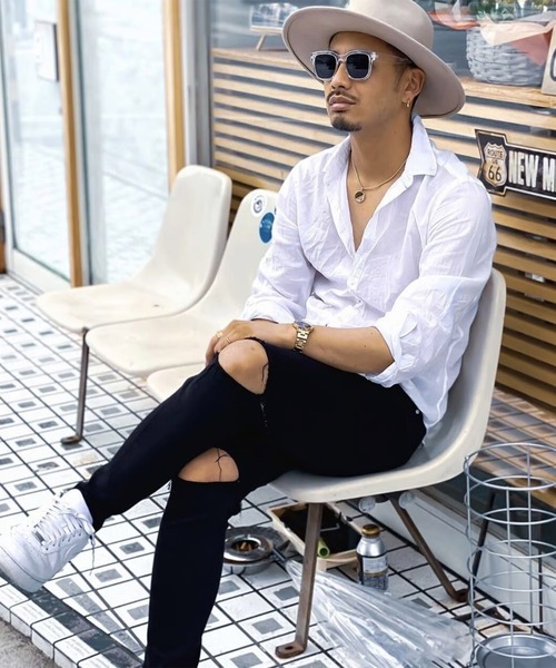 FLEX（フレックス）の「square wide 2 sunglasses / スクエア ワイド サングラス（サングラス・レディース・グレー/ブルー/ブラウン/ブラック系/ブラック×ホワイト・FREE）」の20枚目の写真