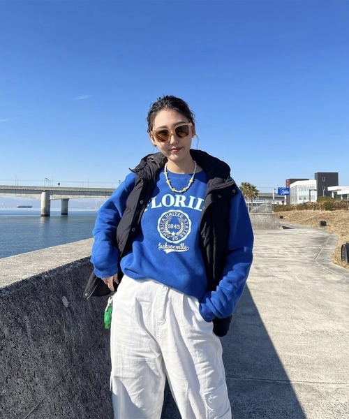 FLEX（フレックス）の「square wide 2 sunglasses / スクエア ワイド サングラス（サングラス・レディース・グレー/ブルー/ブラウン/ブラック系/ブラック×ホワイト・FREE）」の6枚目の写真