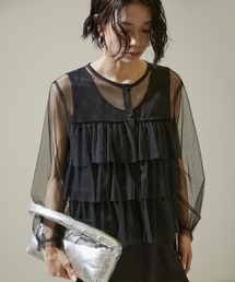 SALON adam et rope' | 【WEB限定】シアーチュールブラウス(シャツ/ブラウス)
