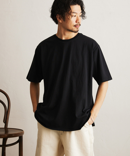 417 EDIFICE(フォーワンセブンエディフィス)の「レイヤード テンジク ラウンドTシャツ(Tシャツ/カットソー・メンズ・ブラック/ホワイト/ブルー/ライトグレー・SMALL/MEDIUM/LARGE)」の3枚目の写真